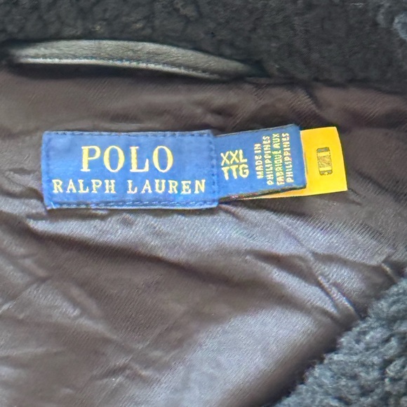 Polo Ralph Lauren Moto Jacket Women's Fleece Sherpa Biker Black - Picture 8 of 9
